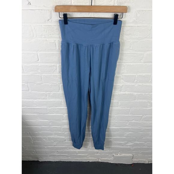Athleta Women's Salutation High Rise Jogger Pants High Waist Blue Size S/T - Picture 3 of 7